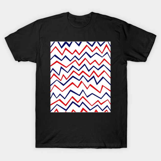 Zig Zag White T-Shirt by GR8DZINE